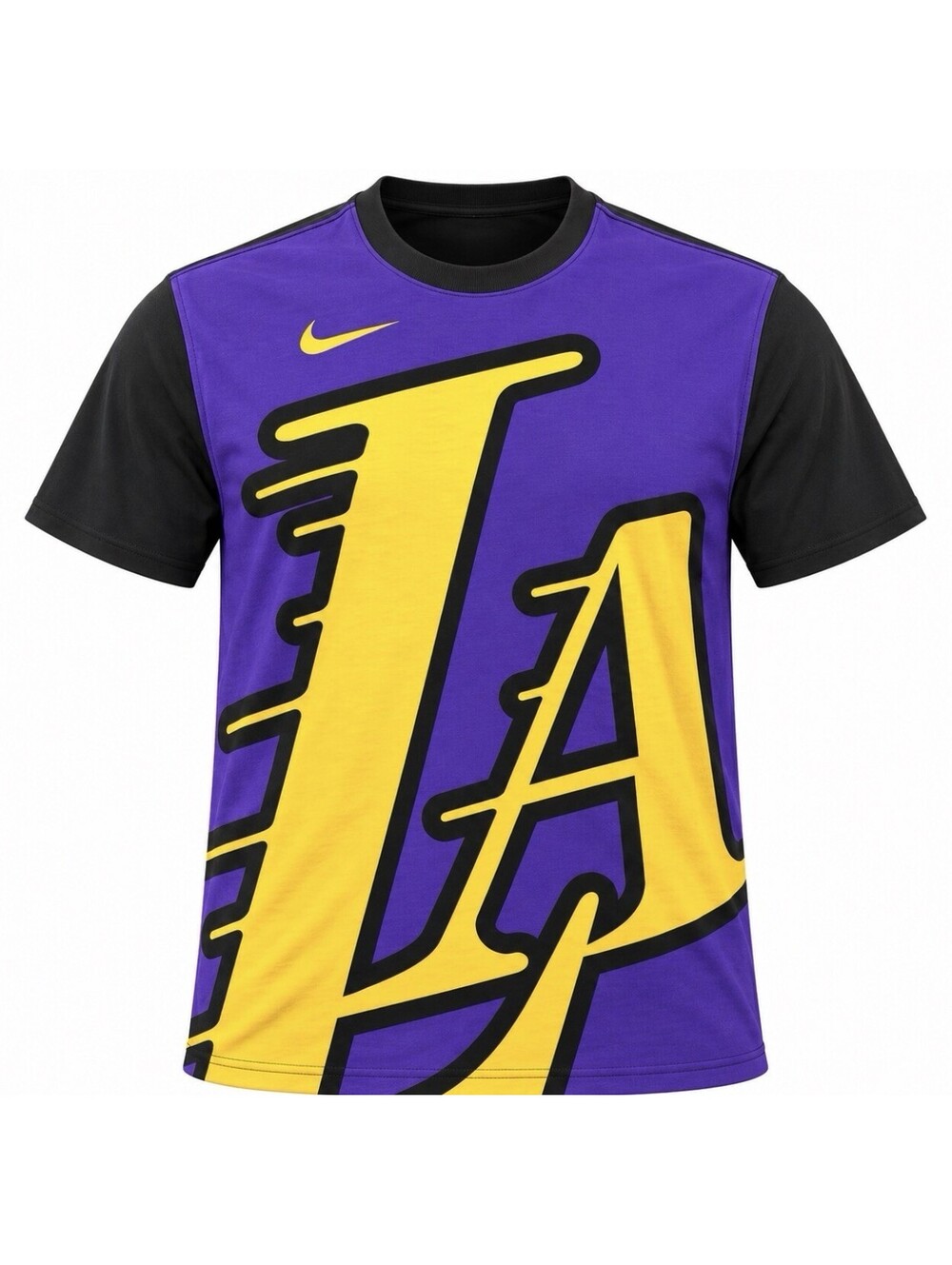 Nike LA Lakers City Edition Max90 T-Shirt Men’s Small Purple Gold Black NBA New